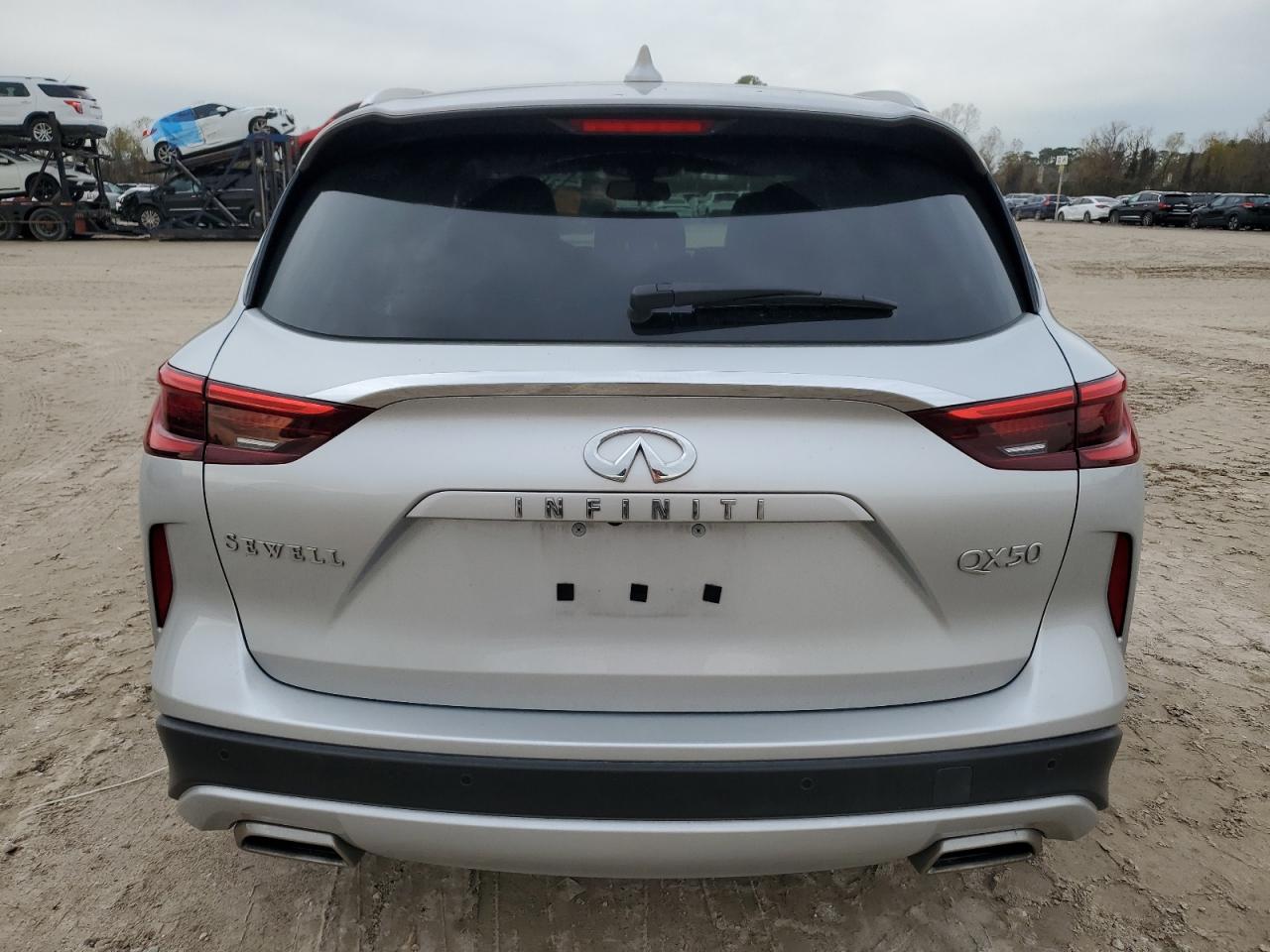 2021 Infiniti QX50 VIN 3PCAJ5CA4MF123178 Copart auction photo, side / front end damage thumbnail 6