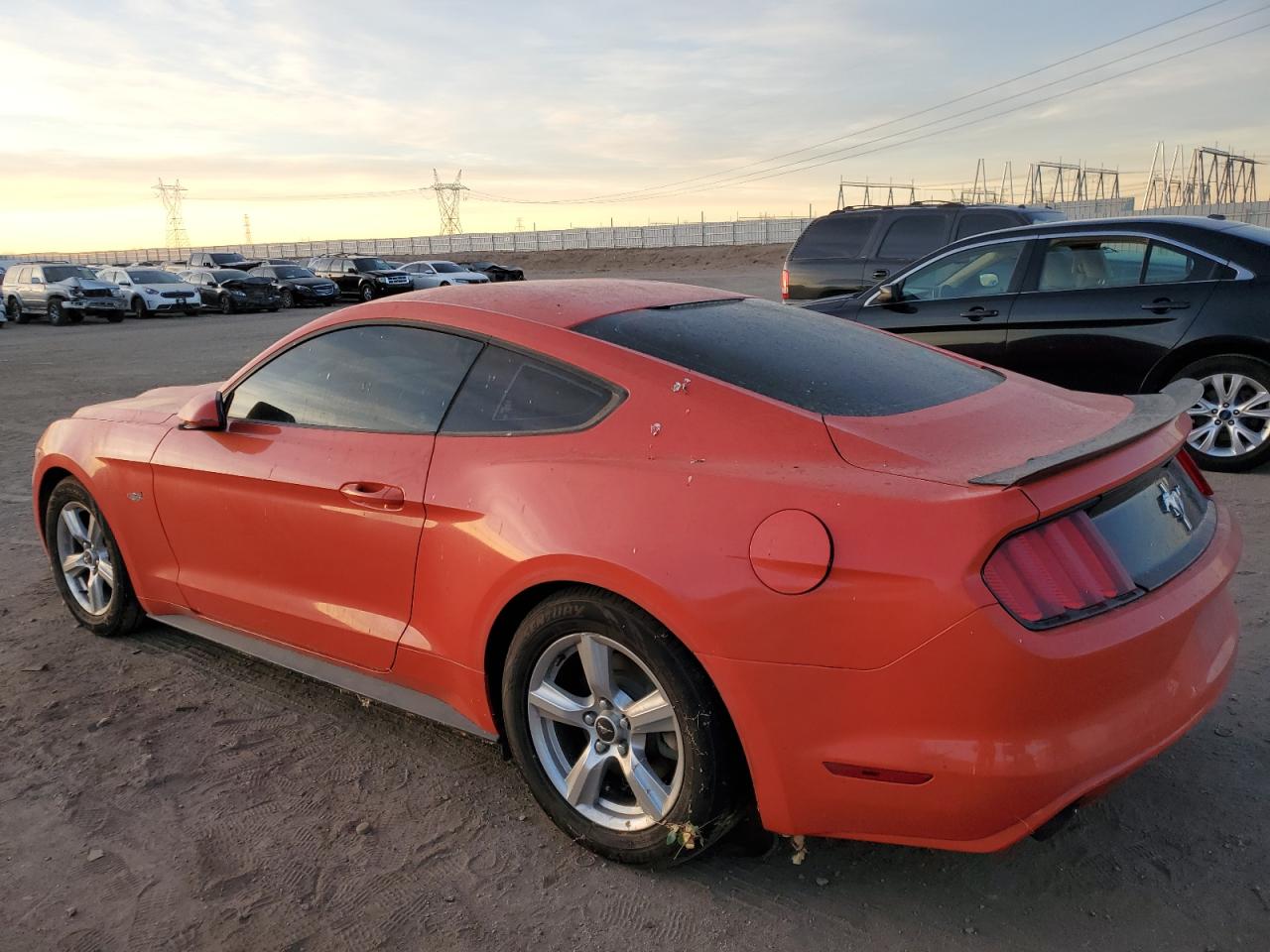 2015 Ford Mustang VIN 1FA6P8AM6F5332922 Copart auction photo, side / rear end damage thumbnail 2