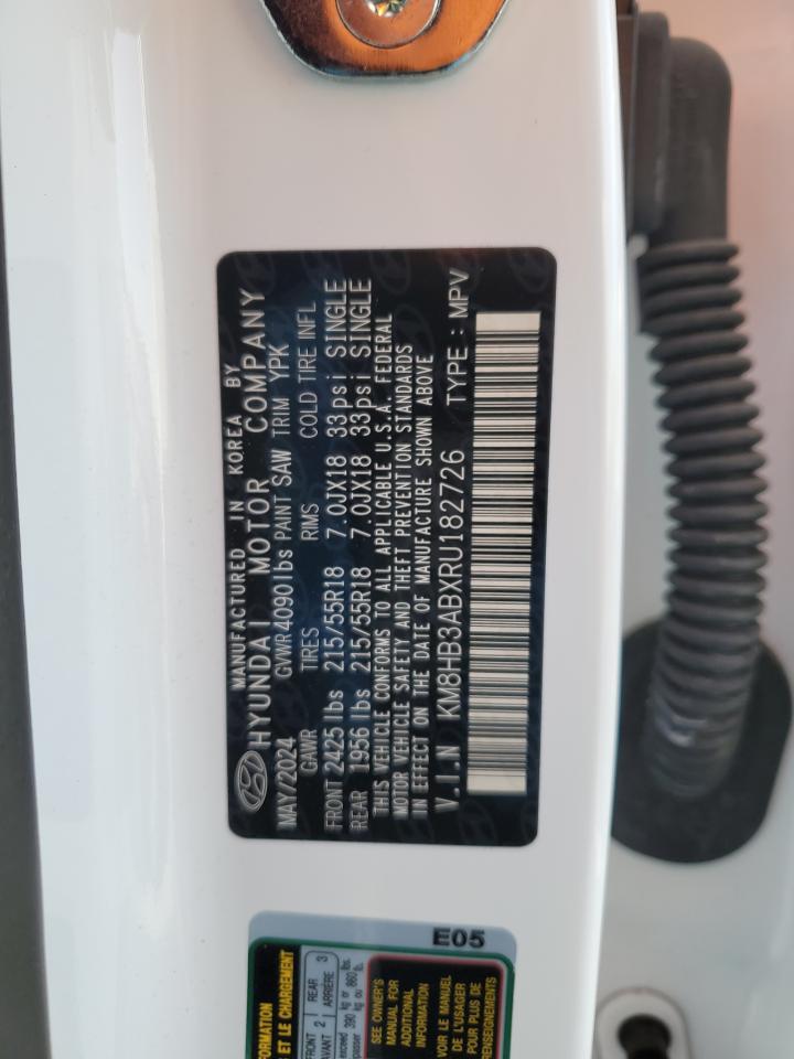 2024 Hyundai Kona VIN KM8HB3ABXRU182726 Copart auction photo, rear end damage thumbnail 15