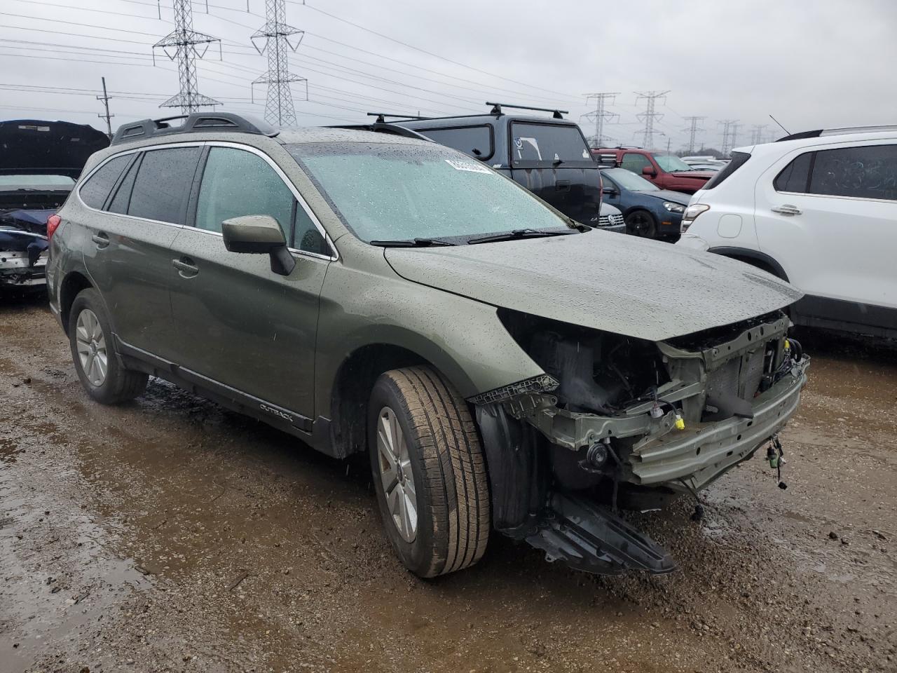 2017 Subaru Outback VIN 4S4BSADC1H3239639 Copart auction photo, front end / side damage thumbnail 4