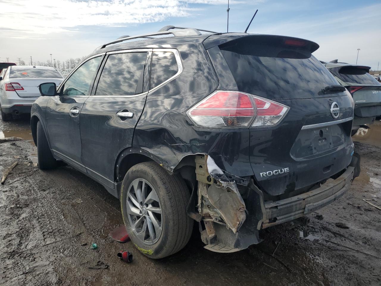 2014 Nissan Rogue VIN 5N1AT2MV9EC836355 Copart auction photo, rear end damage thumbnail 2