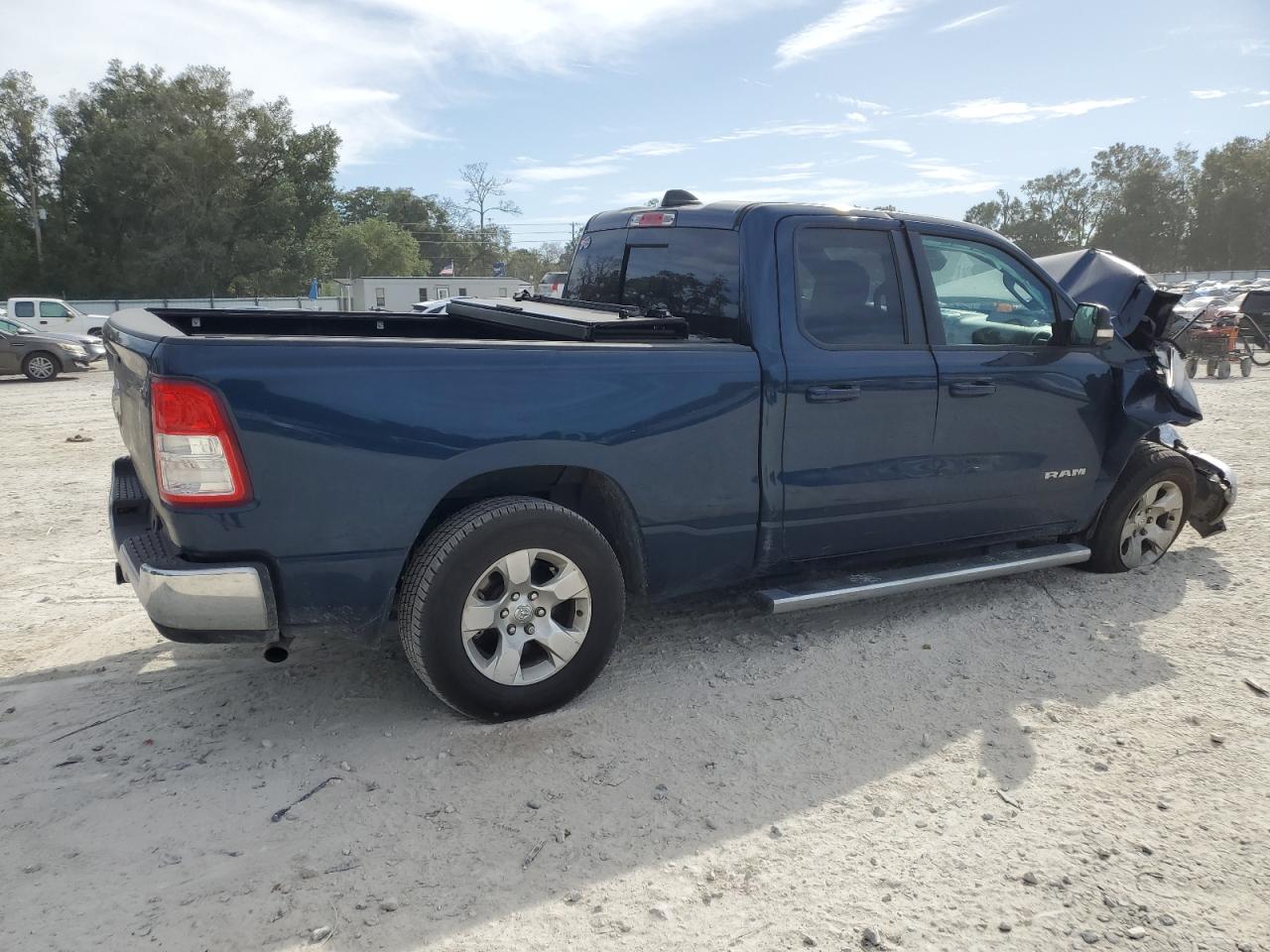 2021 RAM 1500 VIN 1C6RREBG8MN630675 Copart auction photo, front end / side damage thumbnail 3