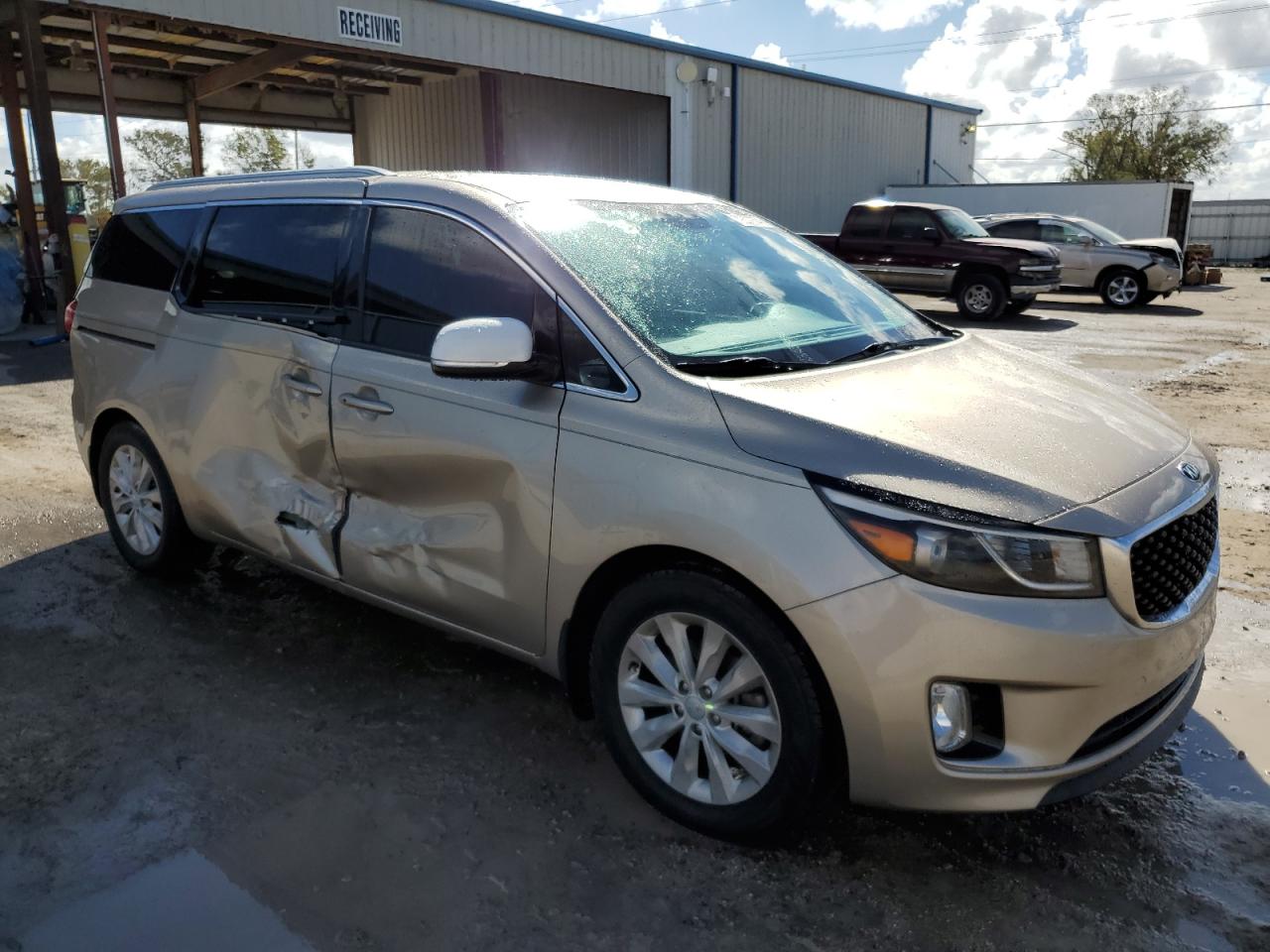 2016 KIA Sedona VIN KNDMC5C10G6169131 Copart auction photo, side / rear end damage thumbnail 4