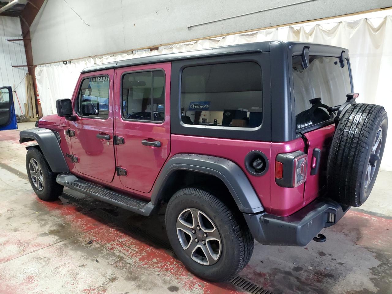 2021 Jeep Wrangler VIN 1C4HJXDG2MW855205 Copart auction photo, rear end damage thumbnail 2