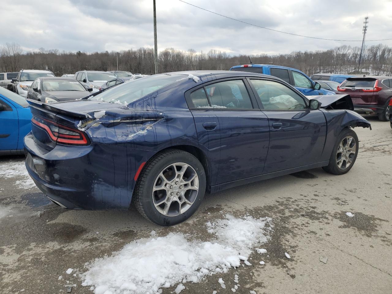 2016 Dodge Charger VIN 2C3CDXFG5GH175191 Copart auction photo, front end / side damage thumbnail 3