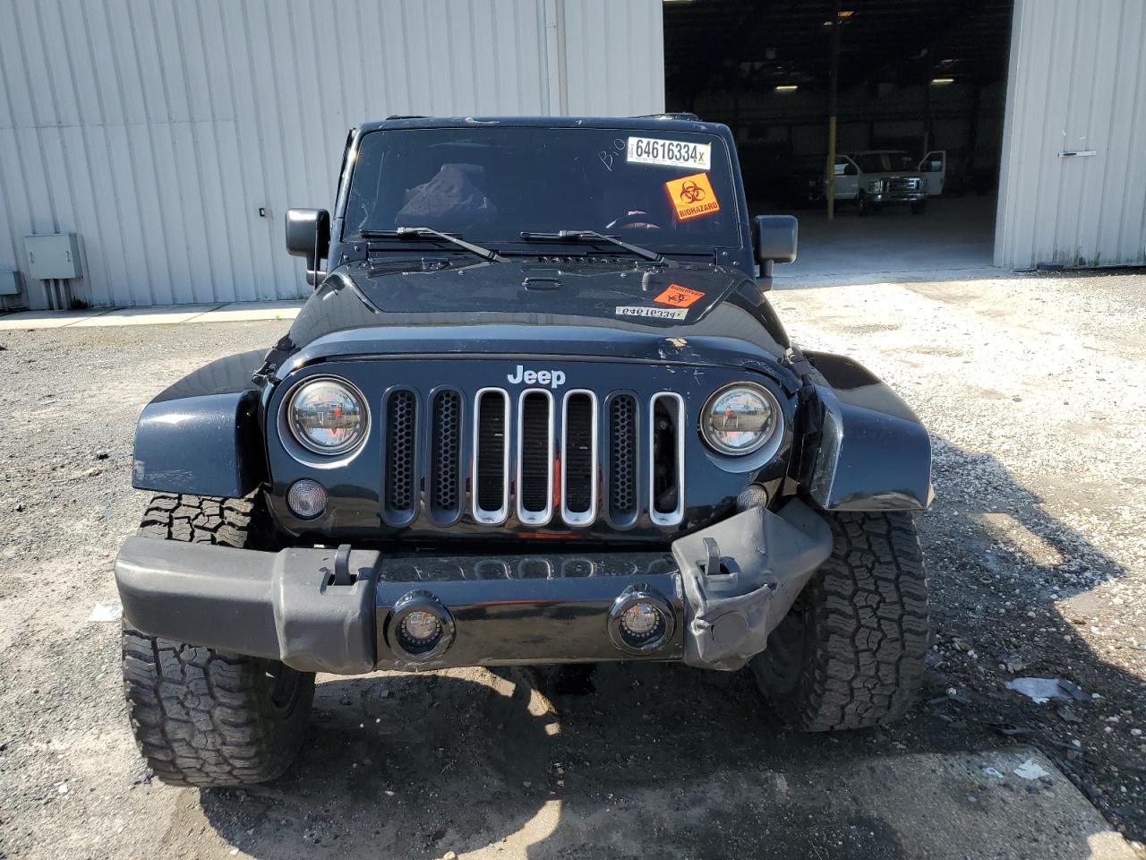 2016 Jeep Wrangler VIN 1C4BJWEG8GL173224 Copart auction photo, rear end / front end damage thumbnail 5