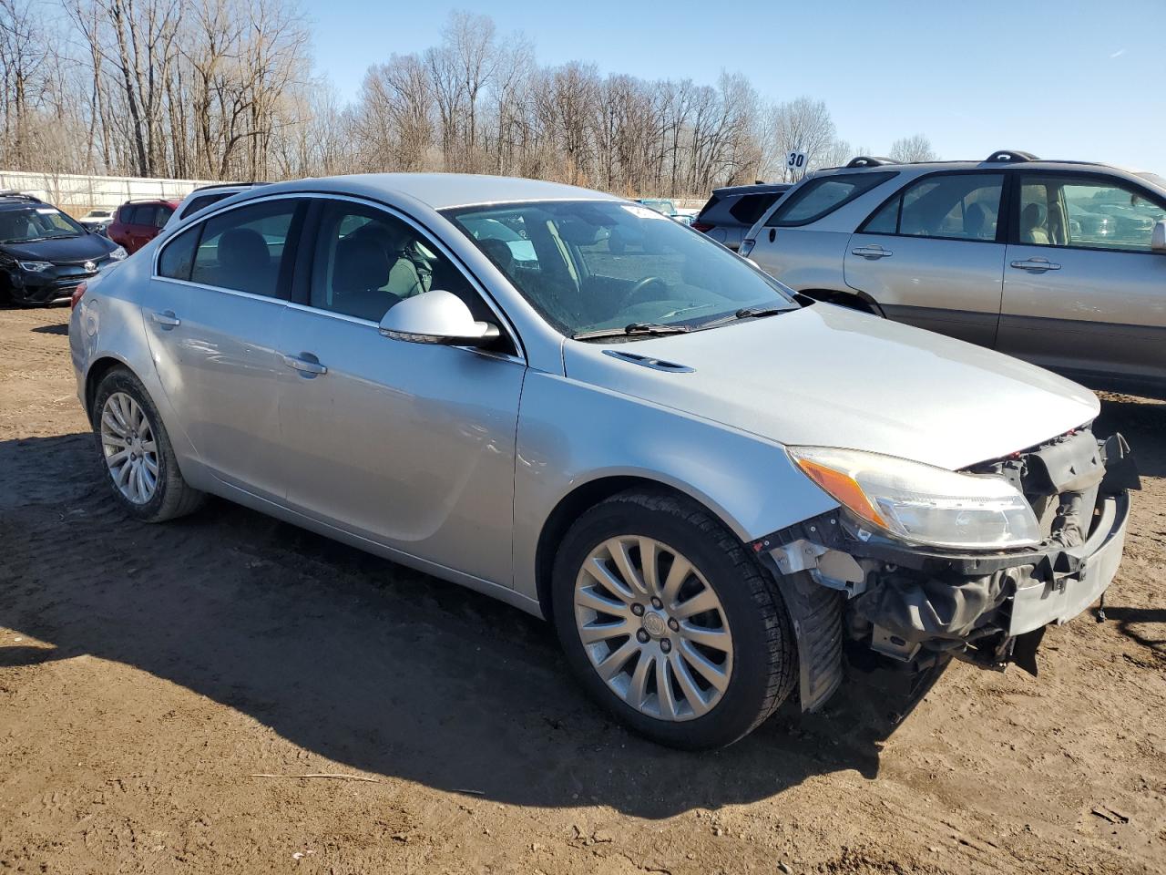 2012 Buick Regal VIN 2G4GR5EK3C9143817 Copart auction photo, front end / side damage thumbnail 4