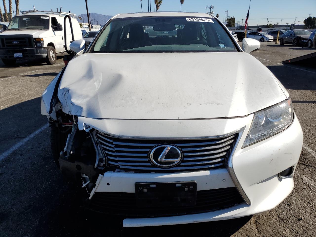 2013 Lexus ES VIN JTHBK1GG8D2045272 Copart auction photo, front end / top/roof damage thumbnail 5
