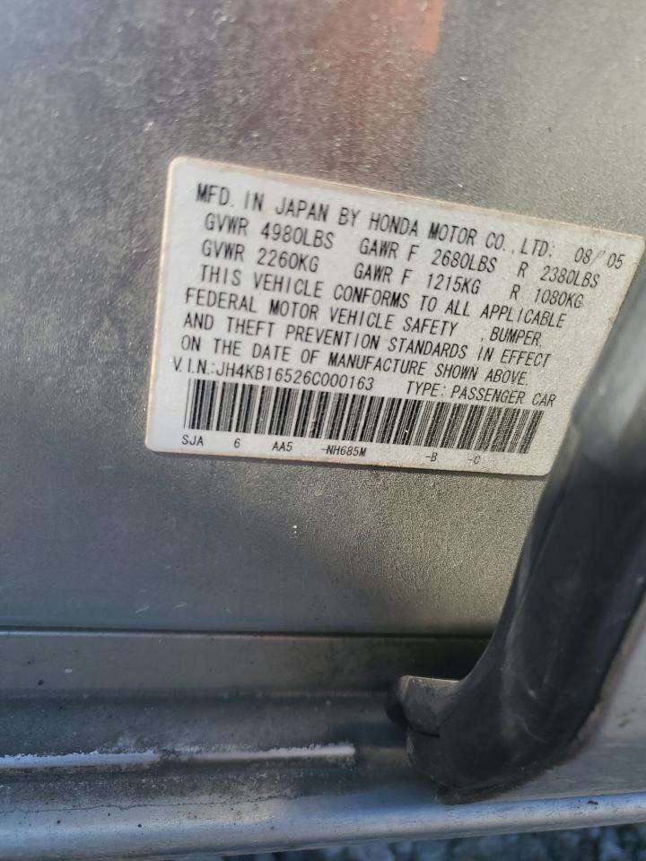 2006 Acura RL VIN JH4KB16526C000163 Copart auction photo, front end / minor dent/scratches damage thumbnail 12