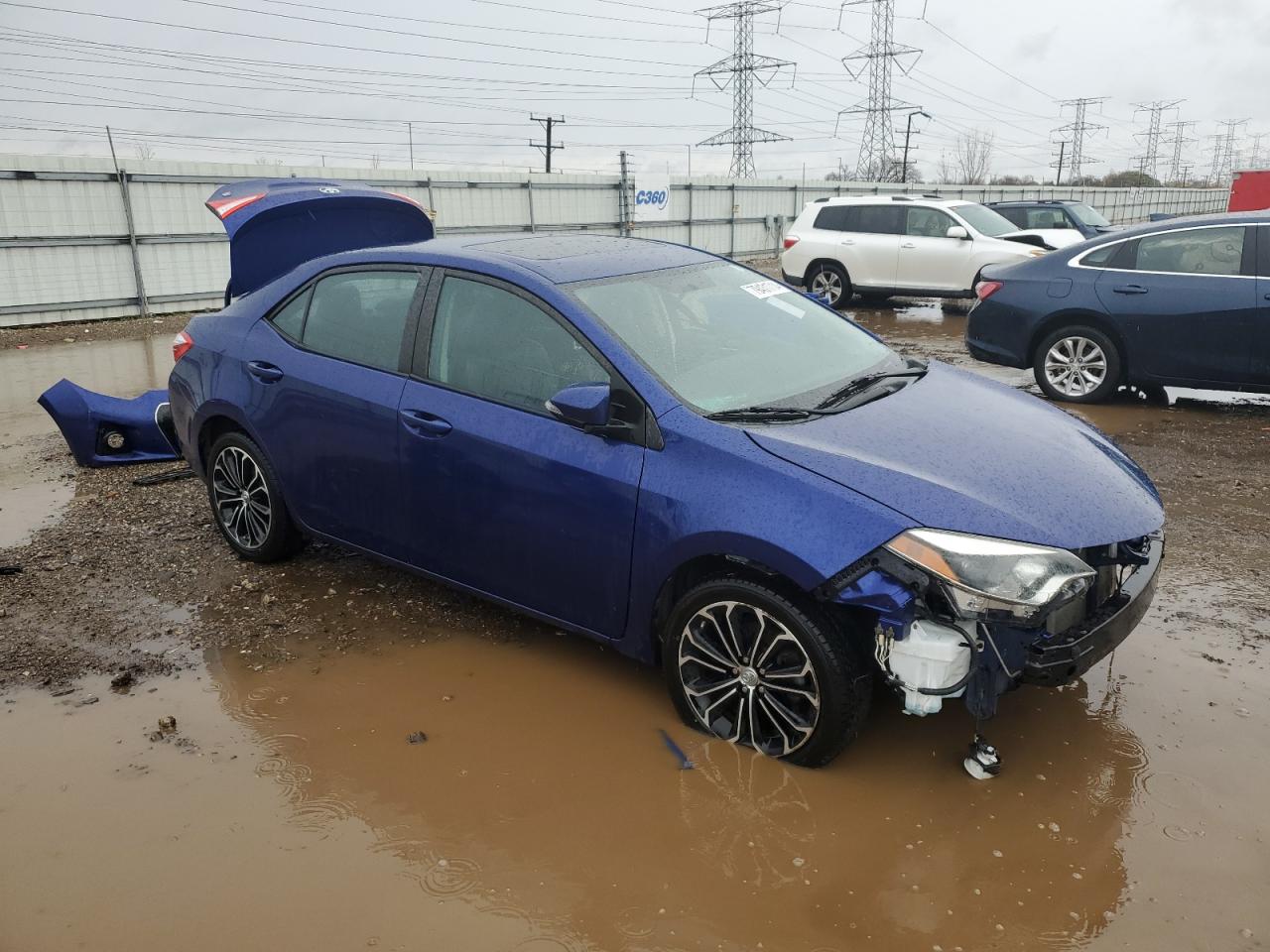 2016 Toyota Corolla VIN 2T1BURHE2GC503577 Copart auction photo, side / front end damage thumbnail 4