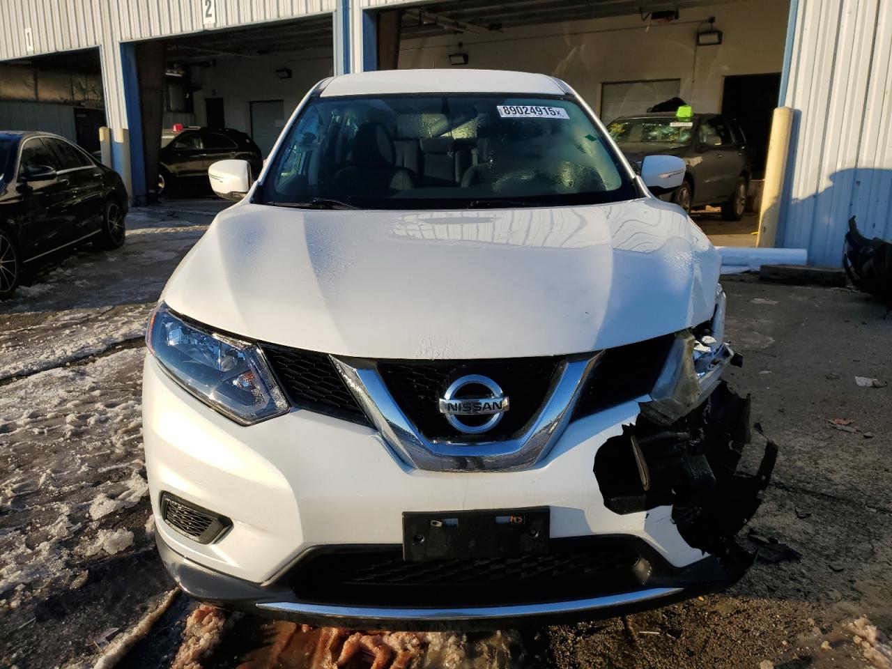 2014 Nissan Rogue VIN 5N1AT2MV9EC768560 Copart auction photo, front end / side damage thumbnail 5