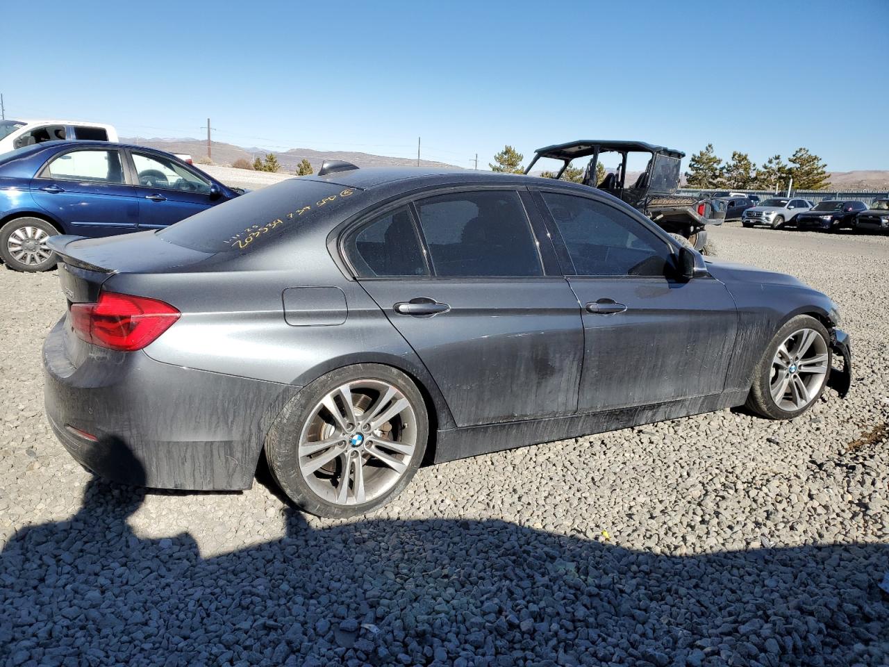 2016 BMW 3er VIN WBA8B7G57GNT14438 Copart auction photo, all over damage thumbnail 3