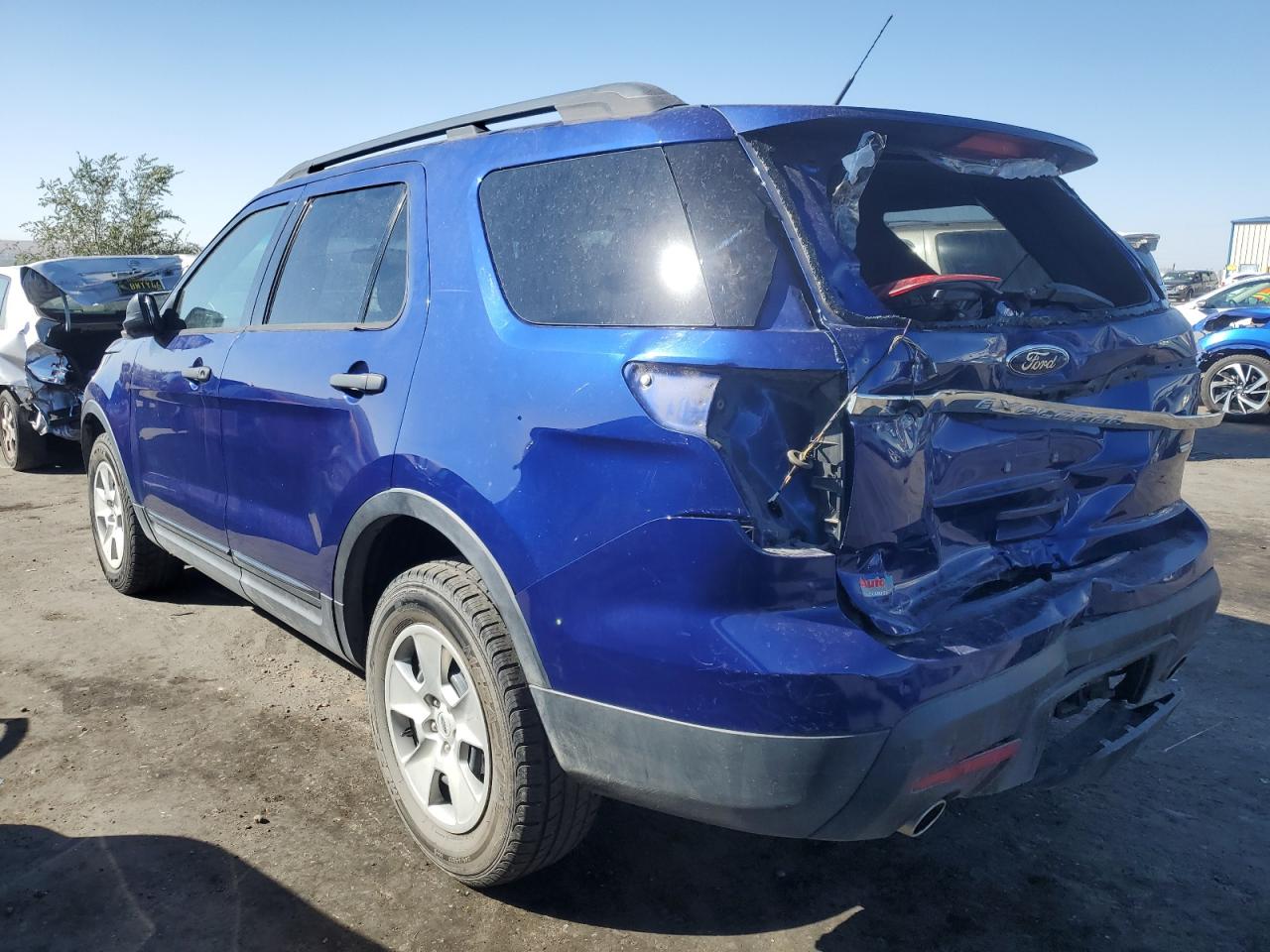 2013 Ford Explorer VIN 1FM5K8B87DGC92658 Copart auction photo, rear end / hail damage thumbnail 2