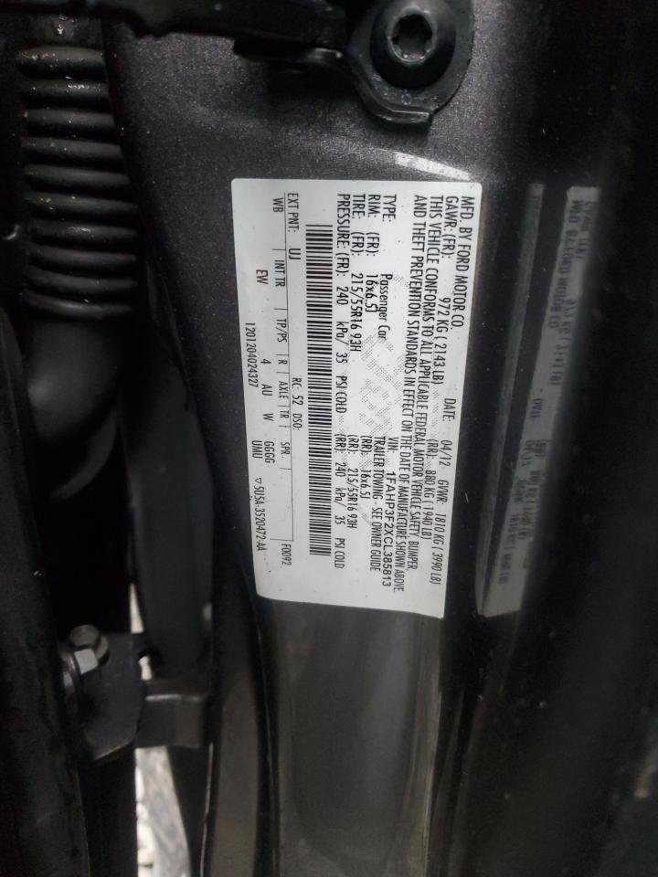2012 Ford Focus VIN 1FAHP3F2XCL385813 Copart auction photo, all over / front end damage thumbnail 12