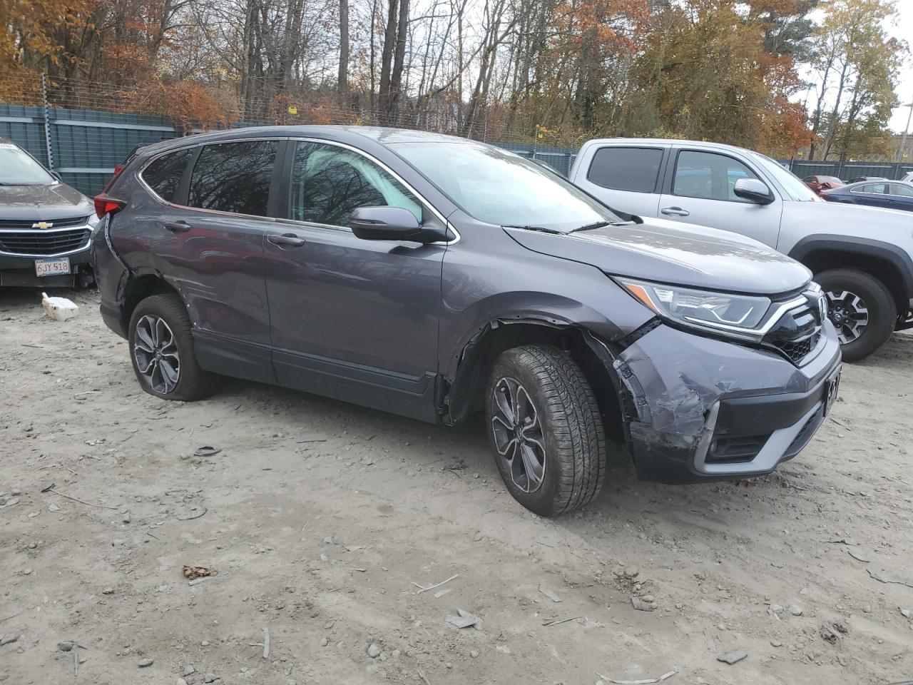 2020 Honda CR-V VIN 2HKRW2H85LH617624 Copart auction photo, front end / side damage thumbnail 4