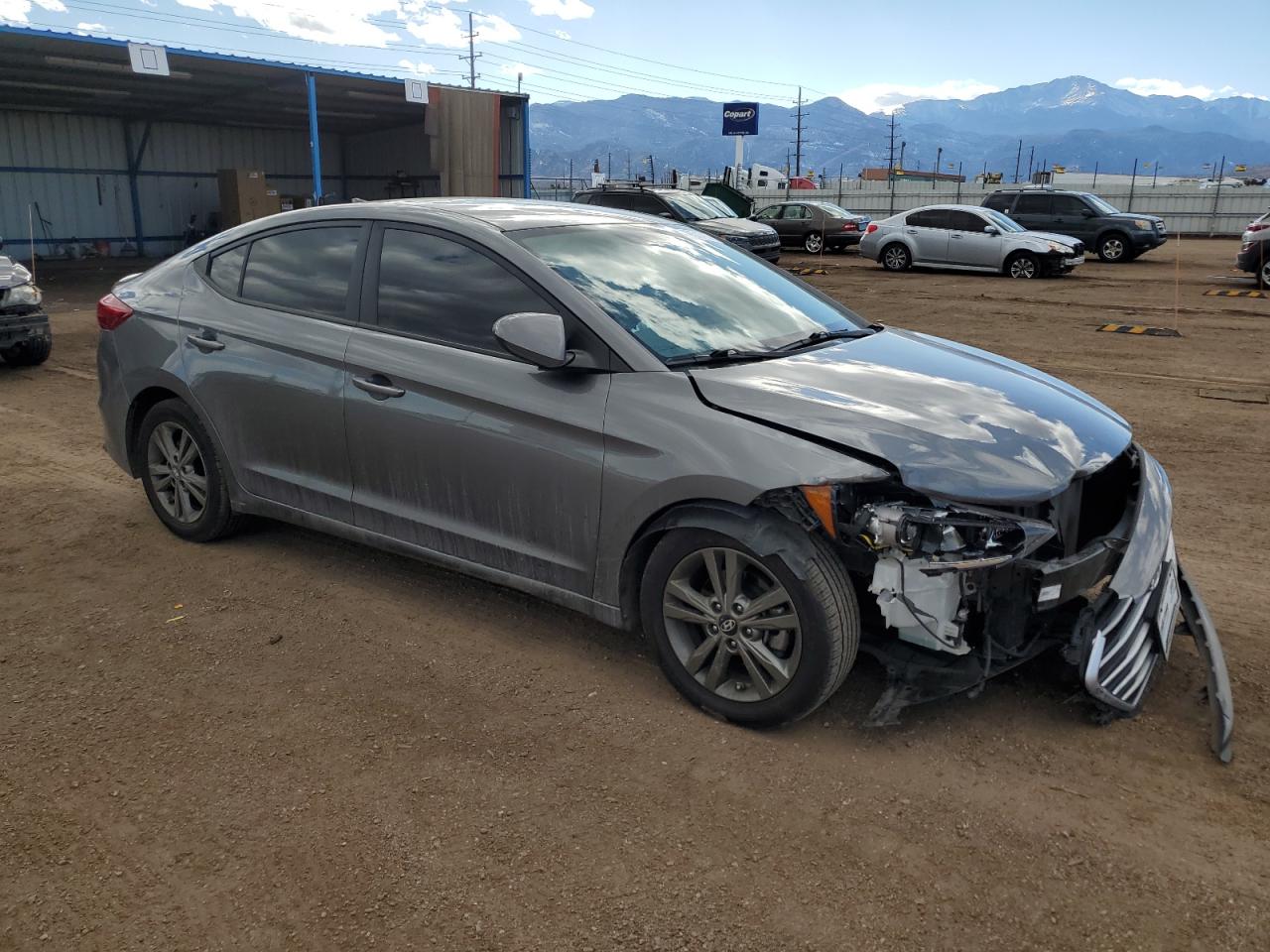 2018 Hyundai Elantra VIN 5NPD84LF0JH401392 Copart auction photo, front end damage thumbnail 4