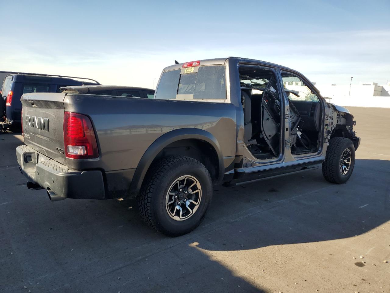 2017 RAM 1500 VIN 1C6RR7YT7HS711156 Copart auction photo, side damage thumbnail 3