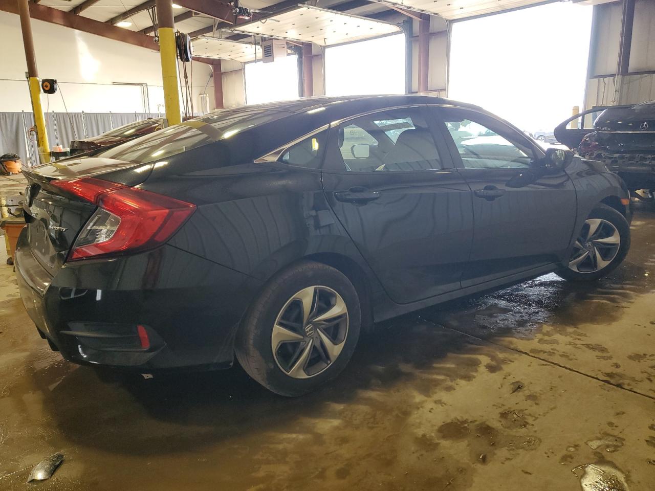 2019 Honda Civic VIN 2HGFC2F81KH529550 Copart auction photo, front end / side damage thumbnail 3