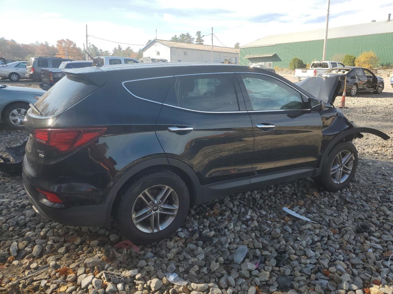 2018 Hyundai Santa Fe VIN 5XYZTDLB7JG548673 Copart auction photo, front end damage thumbnail 3