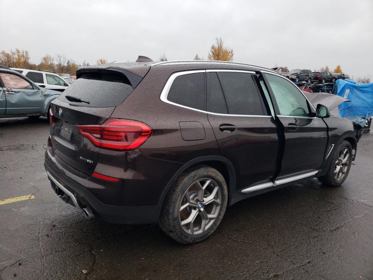 2020 BMW X3 VIN 5UXTY5C06L9D62821 Copart auction photo, front end damage thumbnail 3