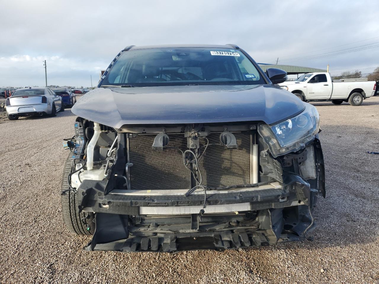 2019 Toyota Highlander VIN 5TDJZRFH4KS601259 Copart auction photo, front end damage thumbnail 5