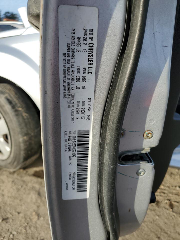 2008 Dodge Caliber VIN 1B3HB28B68D723842 Copart auction photo, side damage thumbnail 13