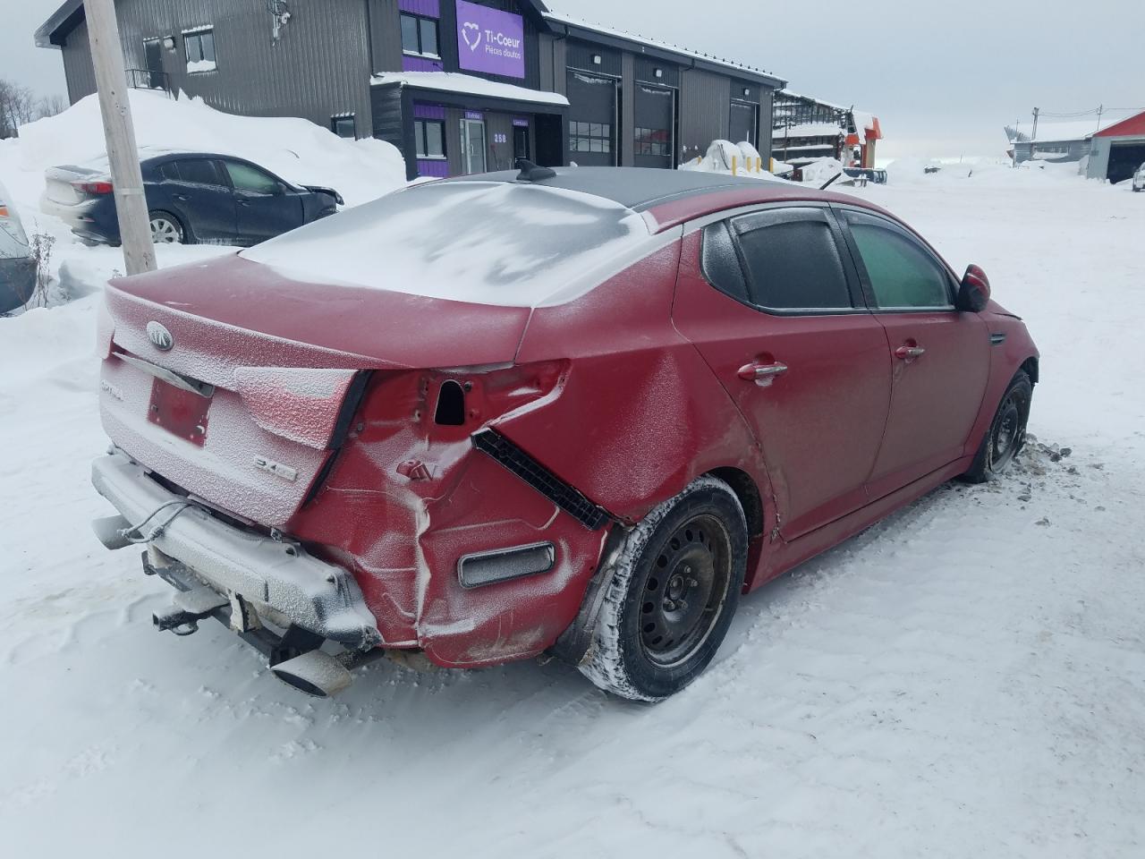 2014 KIA Optima VIN KNAGN4A71E5509640 Copart auction photo, rear end damage thumbnail 3