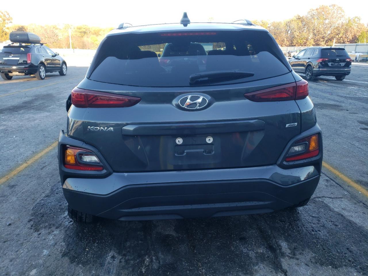 2021 Hyundai Kona VIN KM8K6CAA9MU650701 Copart auction photo, rear end / side damage thumbnail 6