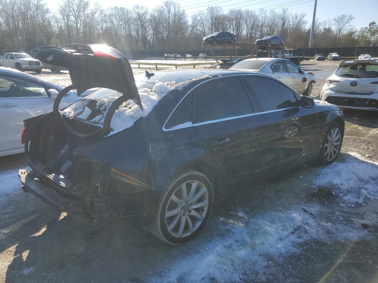 2013 Audi A4 VIN WAUBFAFL0DN050692 Copart auction photo, rear end / mechanical damage thumbnail 3