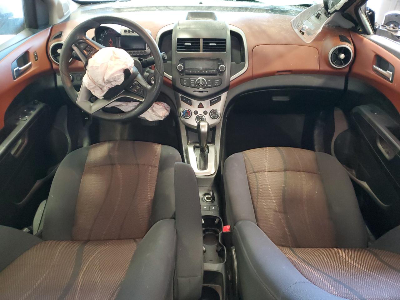 2014 Chevrolet Sonic VIN 1G1JC5SG6E4237555 Copart auction photo, top/roof / front end damage thumbnail 8