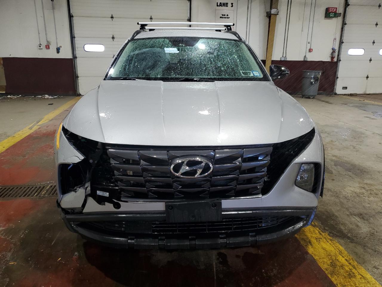 2022 Hyundai Tucson VIN KM8JFCAE0NU148675 Copart auction photo, front end / side damage thumbnail 5