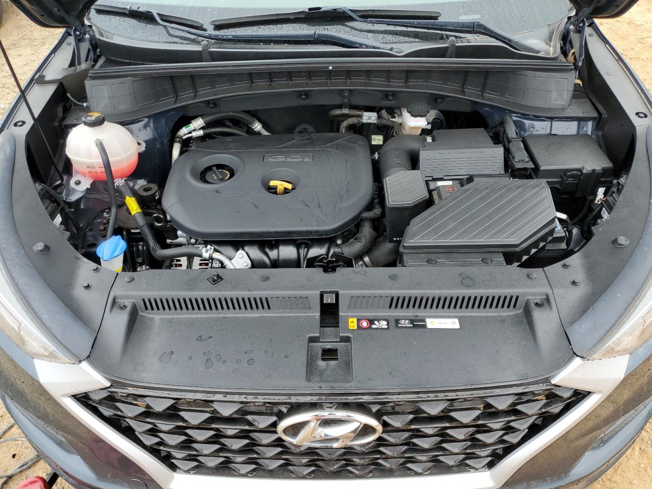 2021 Hyundai Tucson VIN KM8J23A48MU363125 Copart auction photo, rear end damage thumbnail 12