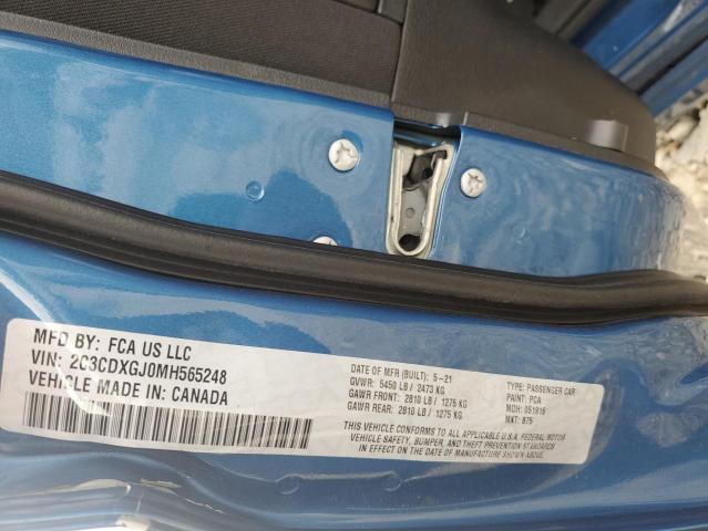 2021 Dodge Charger VIN 2C3CDXGJ0MH565248 Copart auction photo, all over / undercarriage damage thumbnail 13