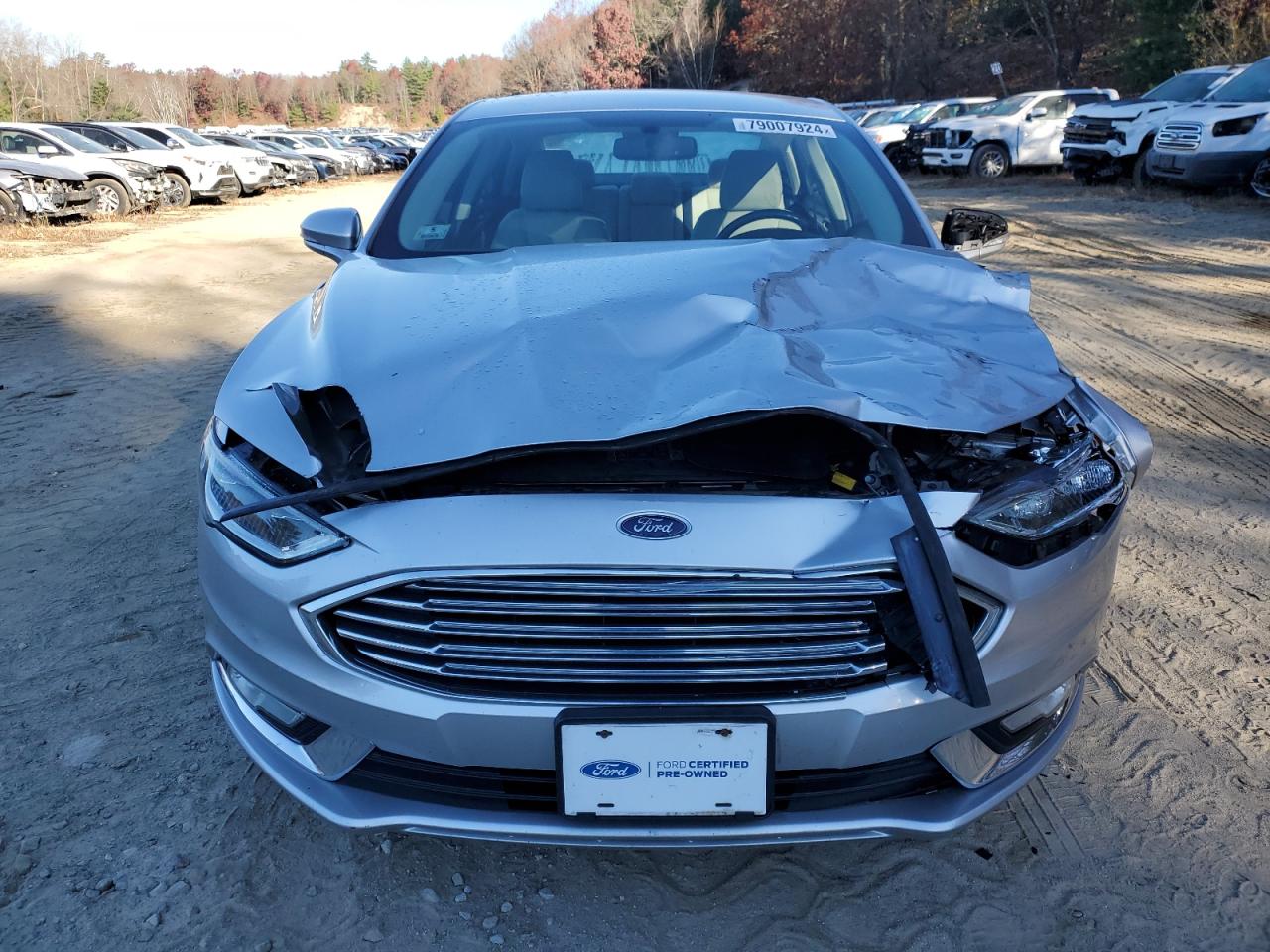 2018 Ford Fusion VIN 3FA6P0RU8JR250265 Copart auction photo, front end / side damage thumbnail 5