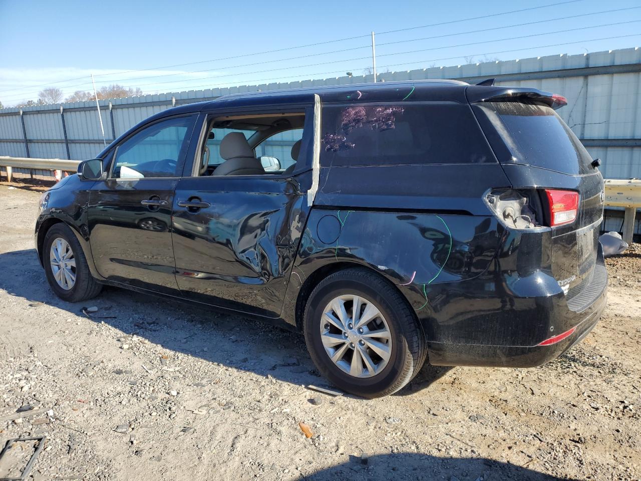 2016 KIA Sedona VIN KNDMB5C18G6091572 Copart auction photo, side damage thumbnail 2