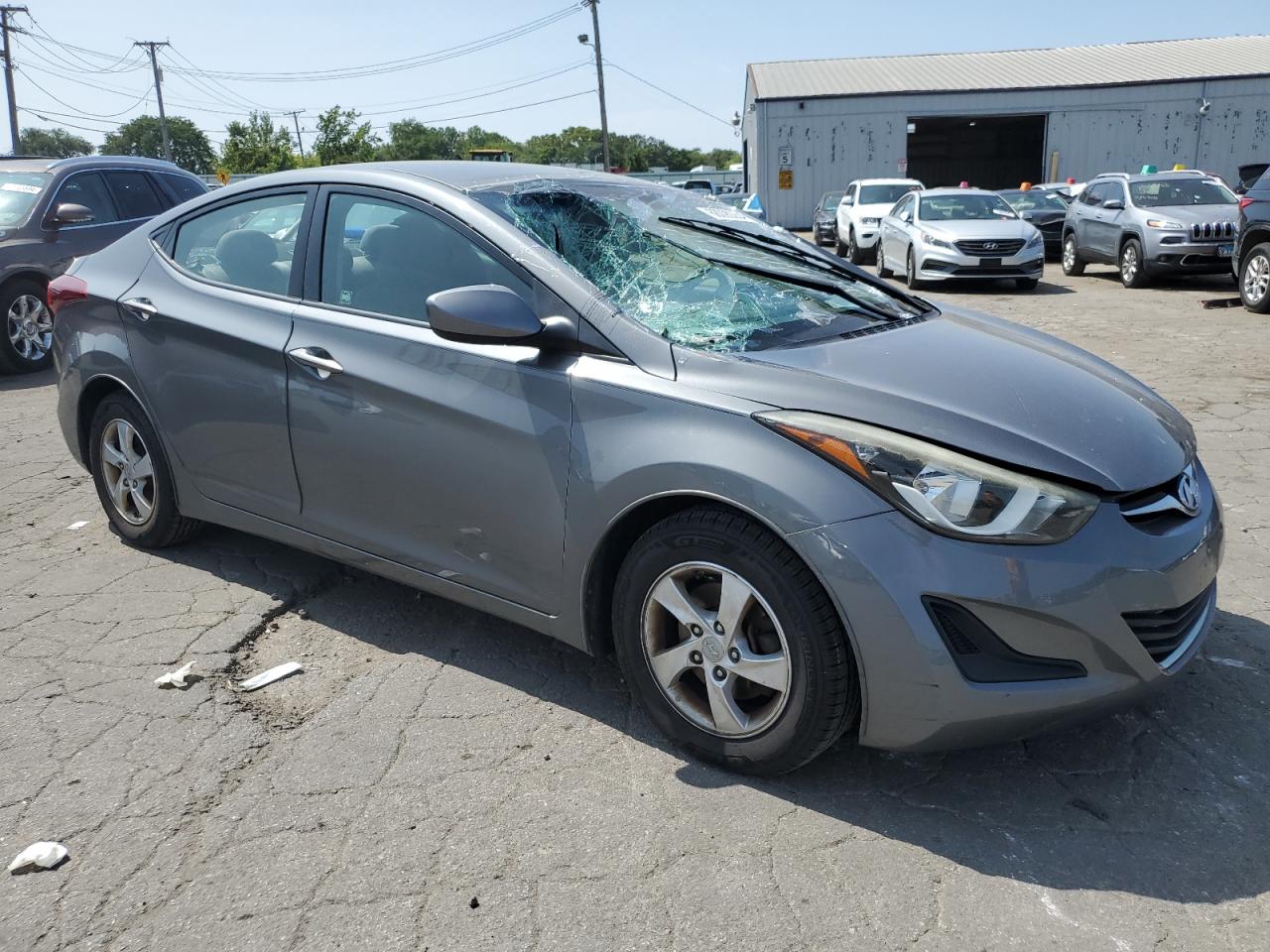 2014 Hyundai Elantra VIN 5NPDH4AE1EH492821 Copart auction photo, front end / rear end damage thumbnail 4