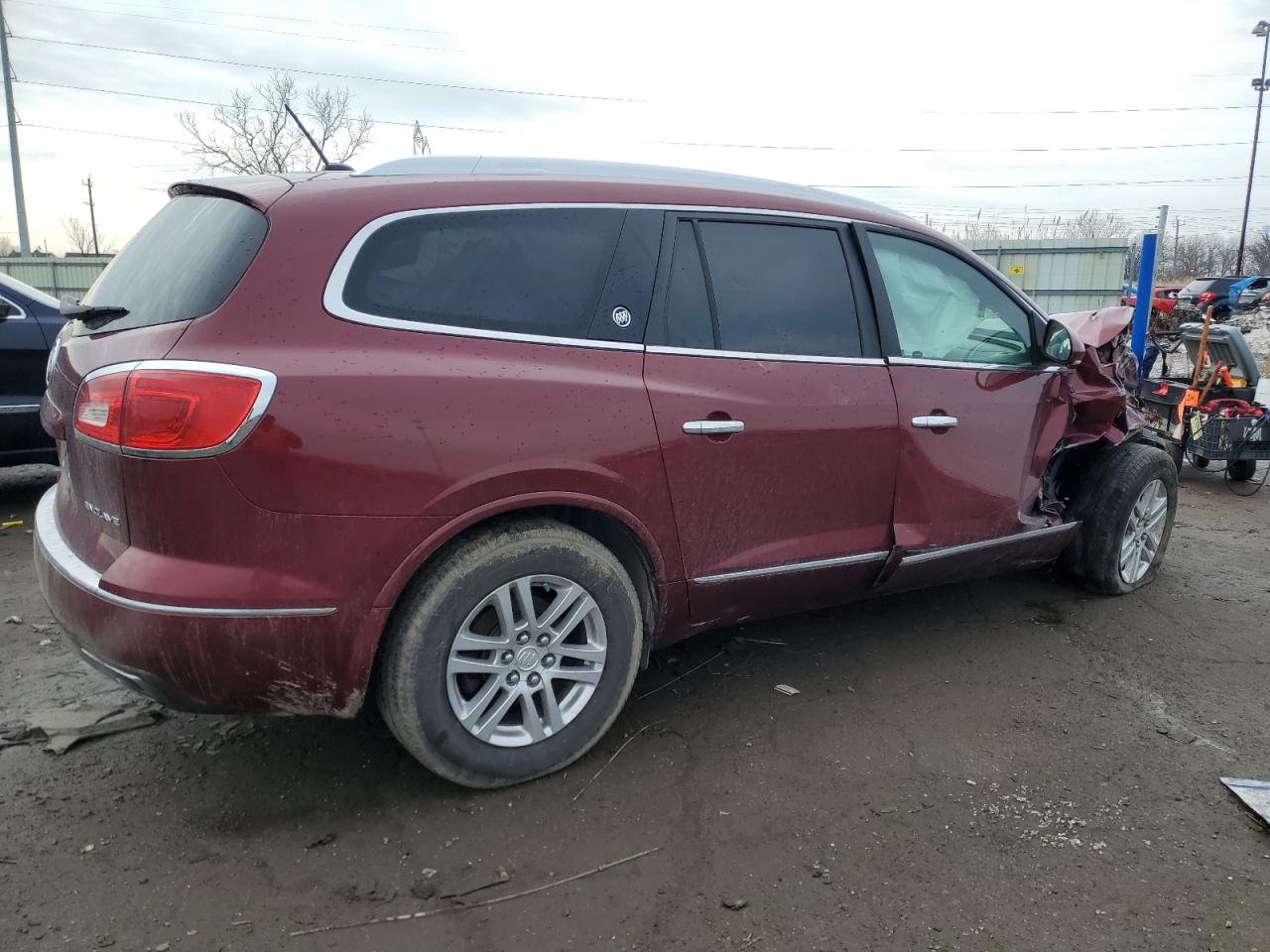 2015 Buick Enclave VIN 5GAKRAKD8FJ220284 Copart auction photo, front end / side damage thumbnail 3