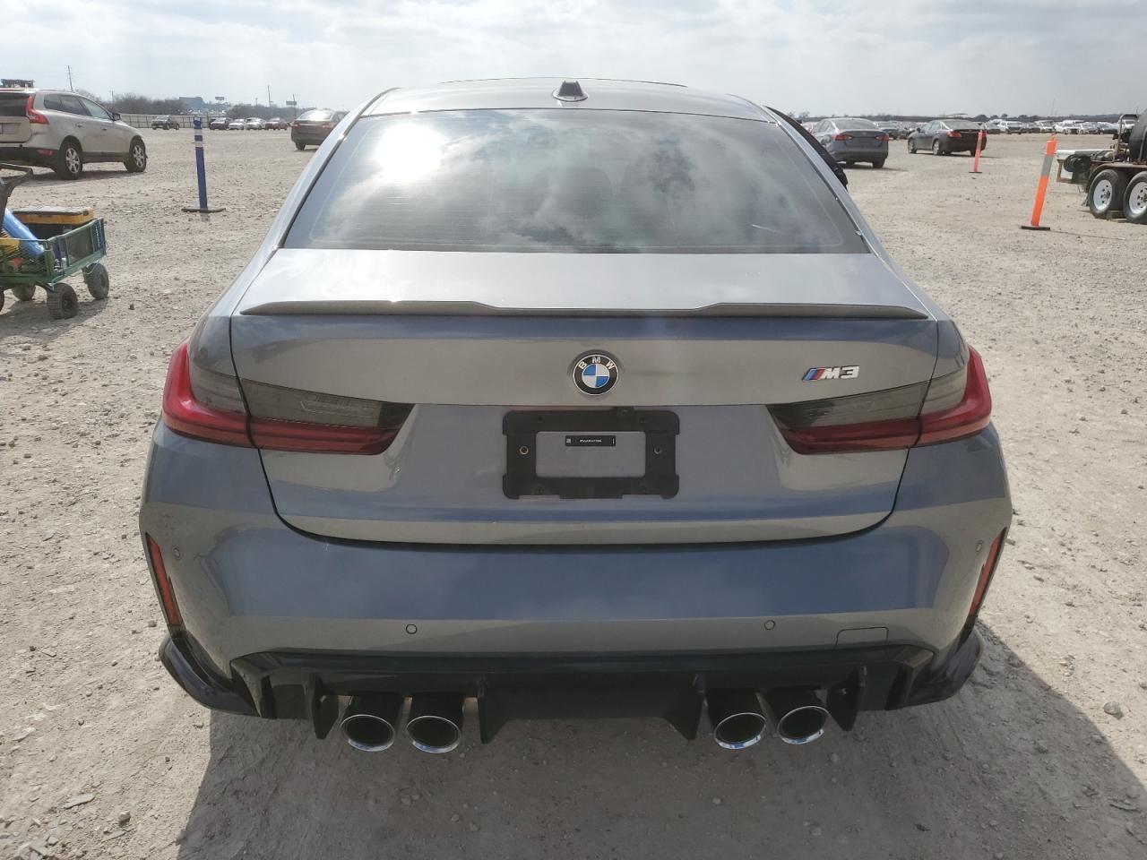 2024 BMW M3 VIN WBS53AY03RFT25848 Copart auction photo, side / top/roof damage thumbnail 6