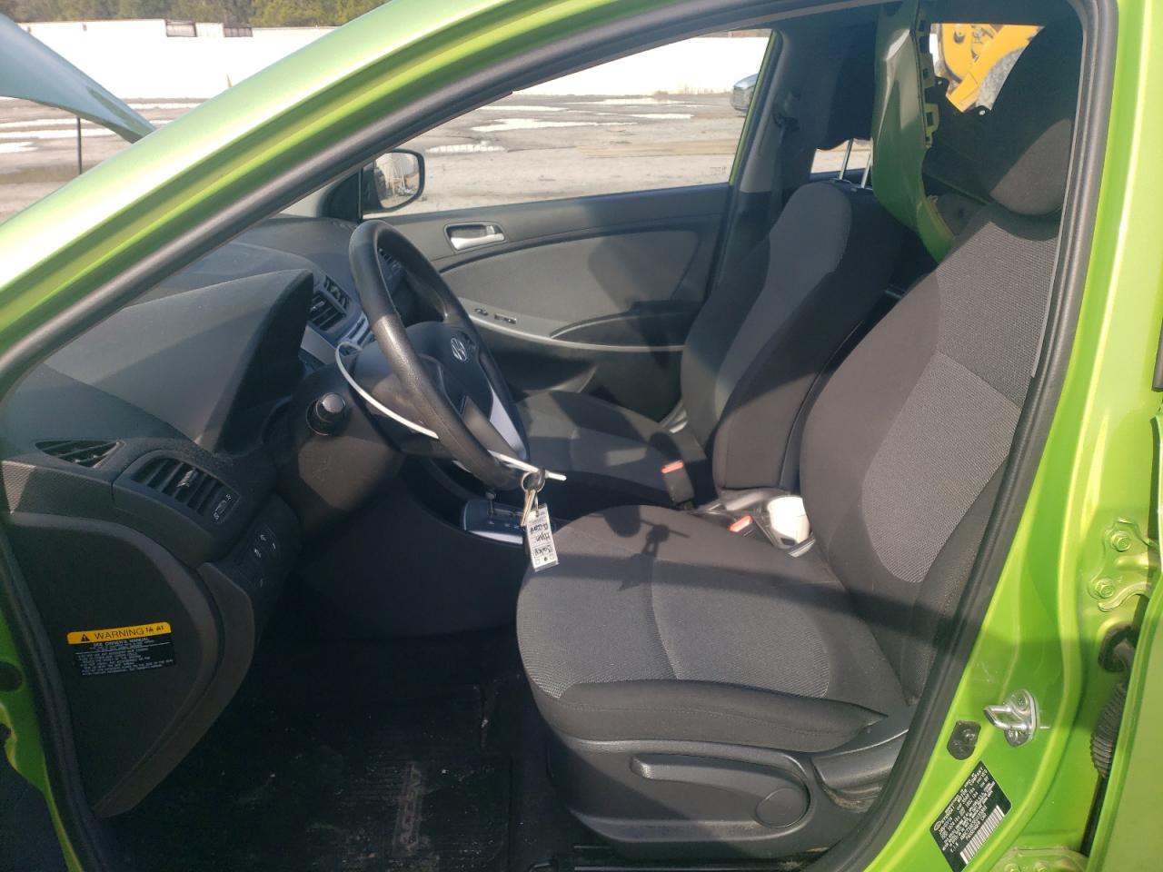 2014 Hyundai Accent VIN KMHCT5AE5EU155893 Copart auction photo, front end / side damage thumbnail 7