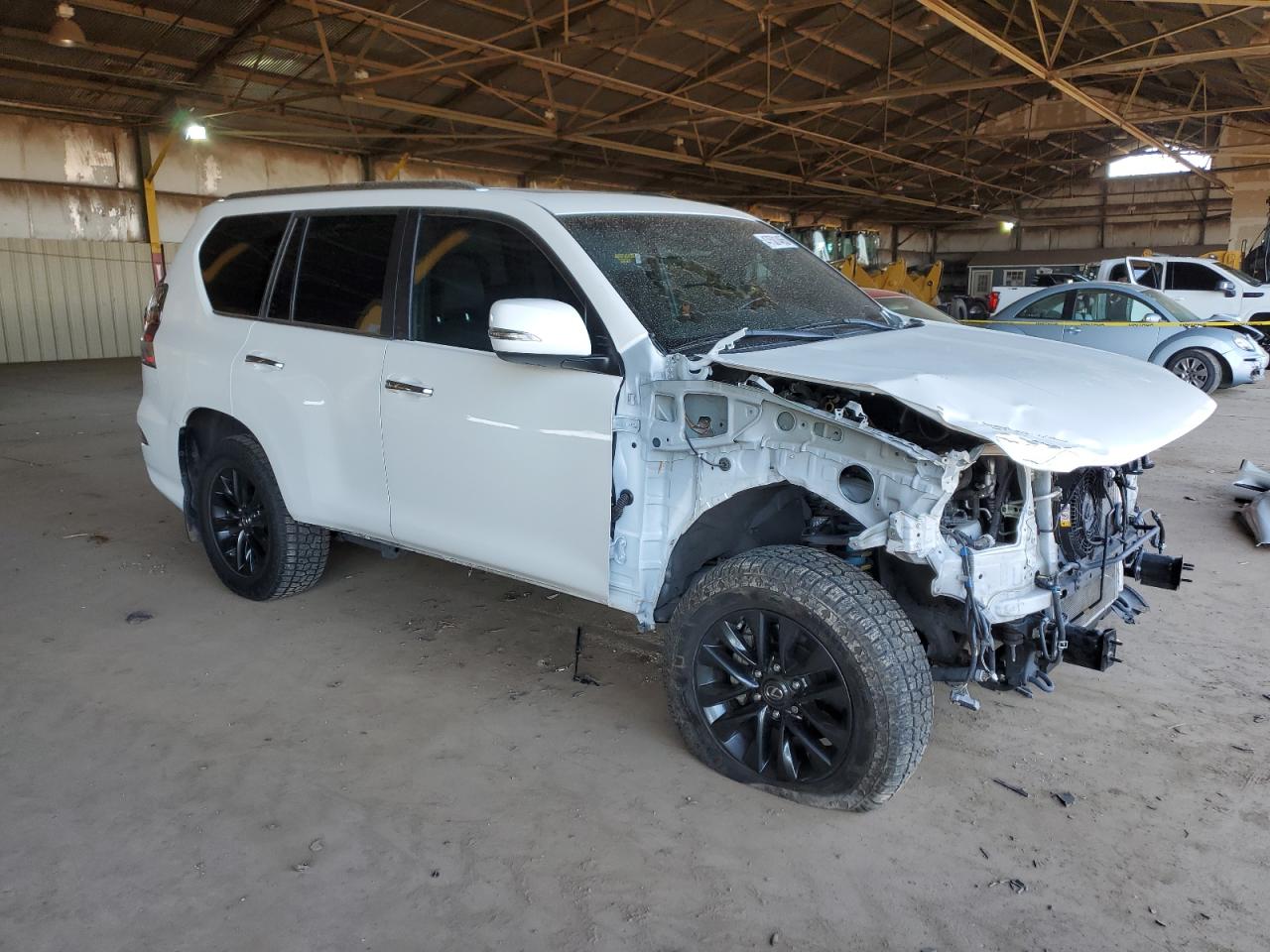 2021 Lexus GX VIN JTJAM7BX4M5284699 Copart auction photo, front end / side damage thumbnail 4