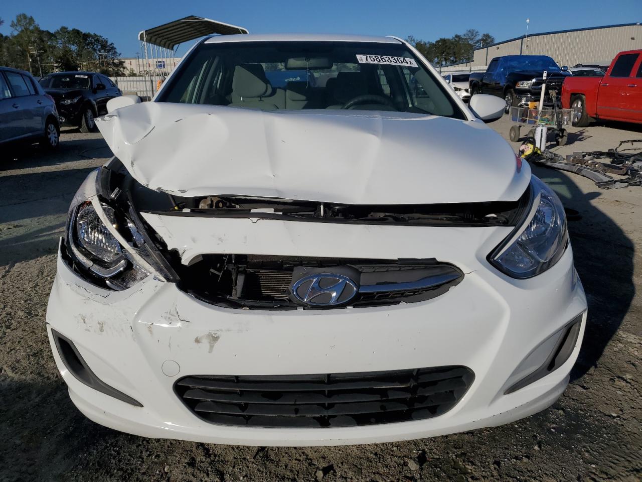 2017 Hyundai Accent VIN KMHCT4AE8HU261575 Copart auction photo, front end / minor dent/scratches damage thumbnail 5