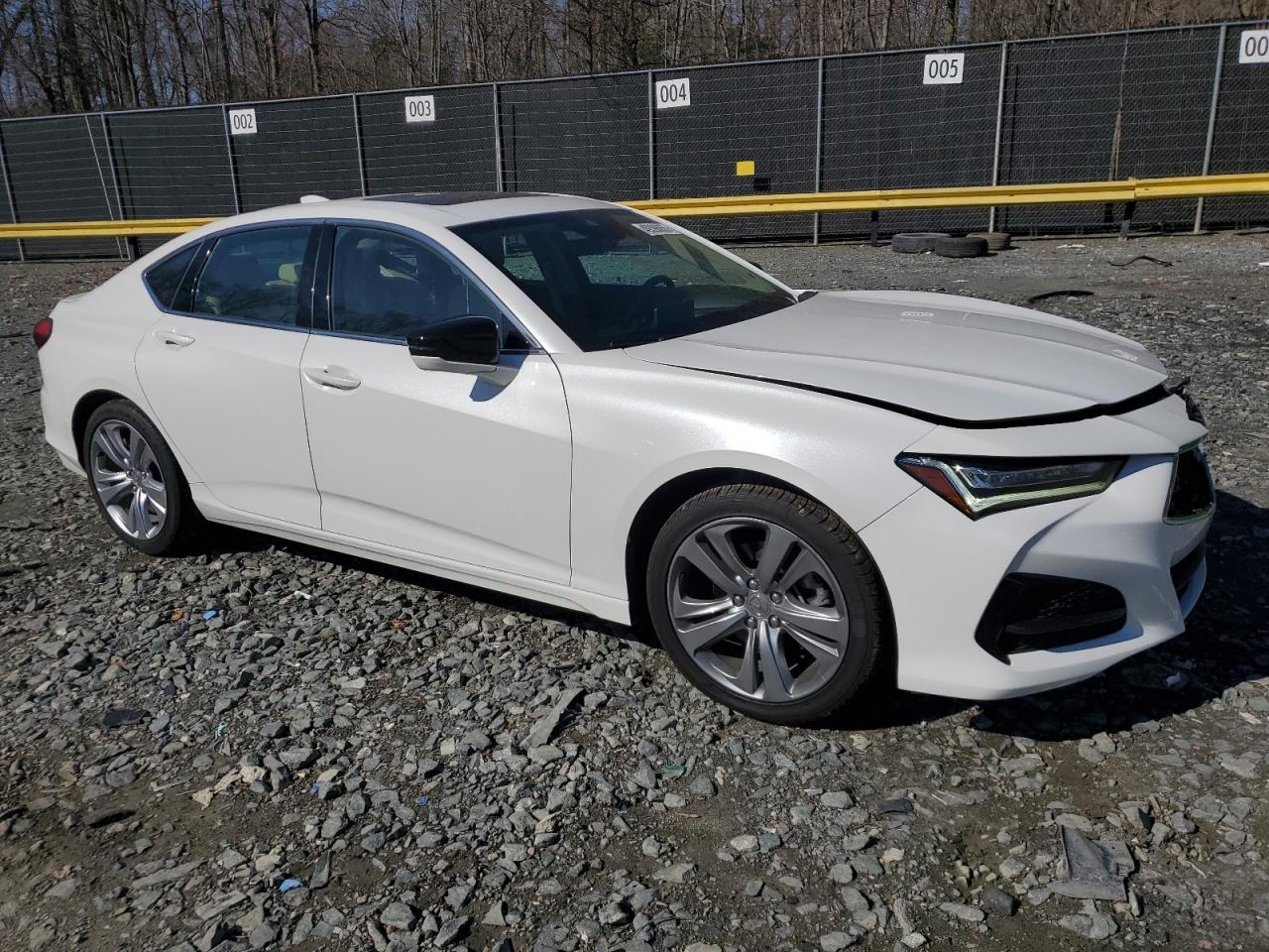 2021 Acura TLX VIN 19UUB5F48MA006715 Copart auction photo, front end damage thumbnail 4
