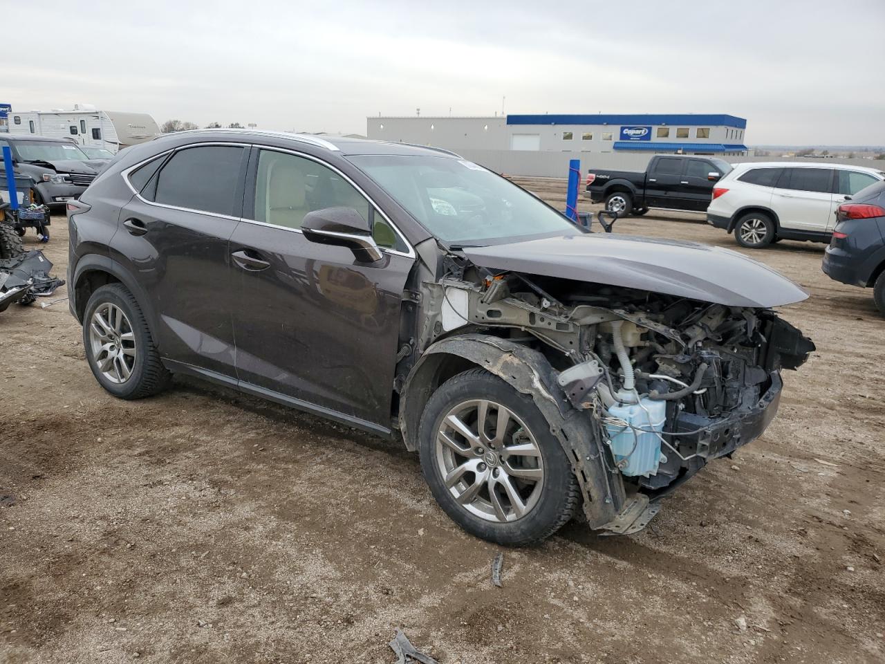 2015 Lexus NX VIN JTJBARBZ6F2009124 Copart auction photo, front end damage thumbnail 4