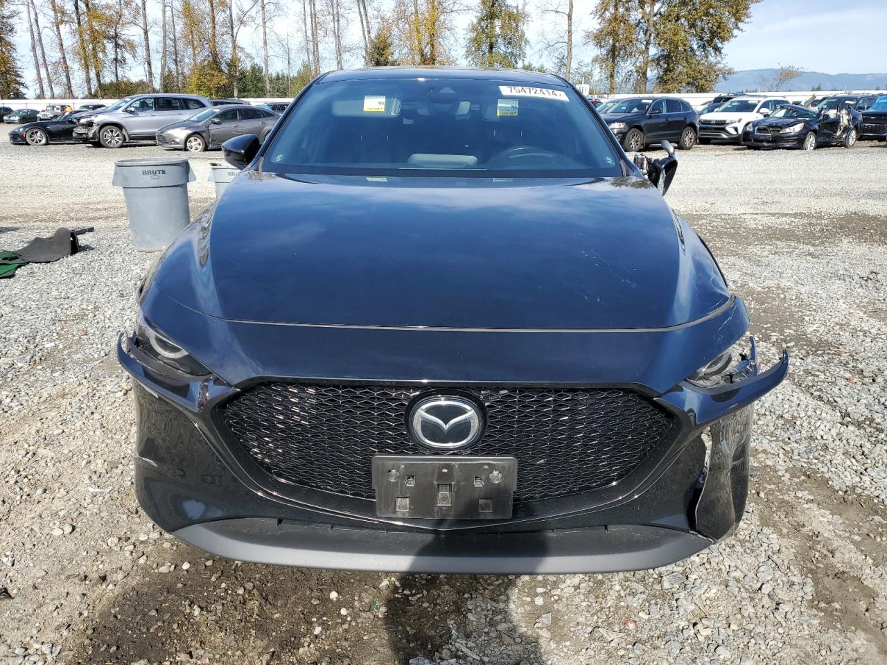 2022 Mazda 3 VIN JM1BPBMLXN1518512 Copart auction photo, front end / side damage thumbnail 5