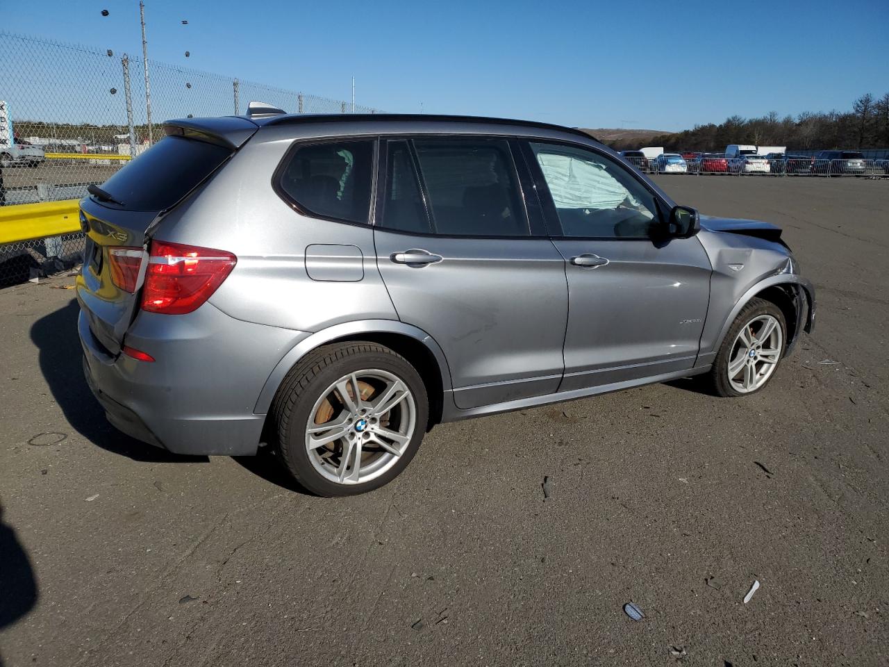 2013 BMW X3 VIN 5UXWX7C5XDL980488 Copart auction photo, front end / rear end damage thumbnail 3