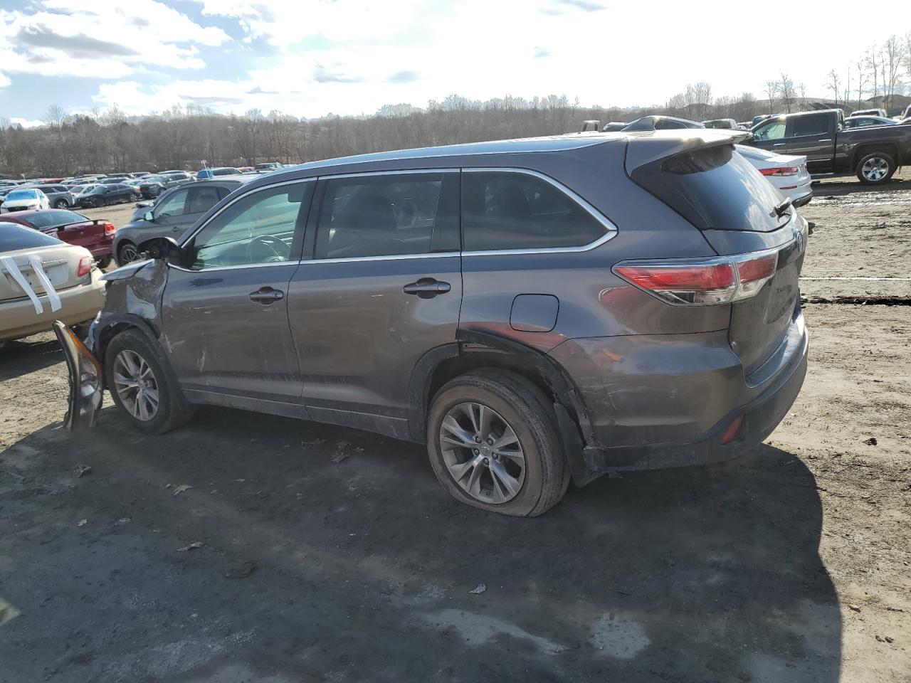 2014 Toyota Highlander VIN 5TDJKRFH0ES048991 Copart auction photo, front end damage thumbnail 2