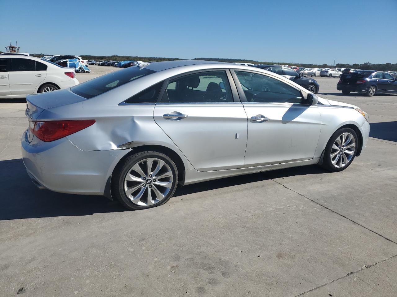 2013 Hyundai Sonata VIN 5NPEC4AC0DH708738 Copart auction photo, rear end / damage history damage thumbnail 3