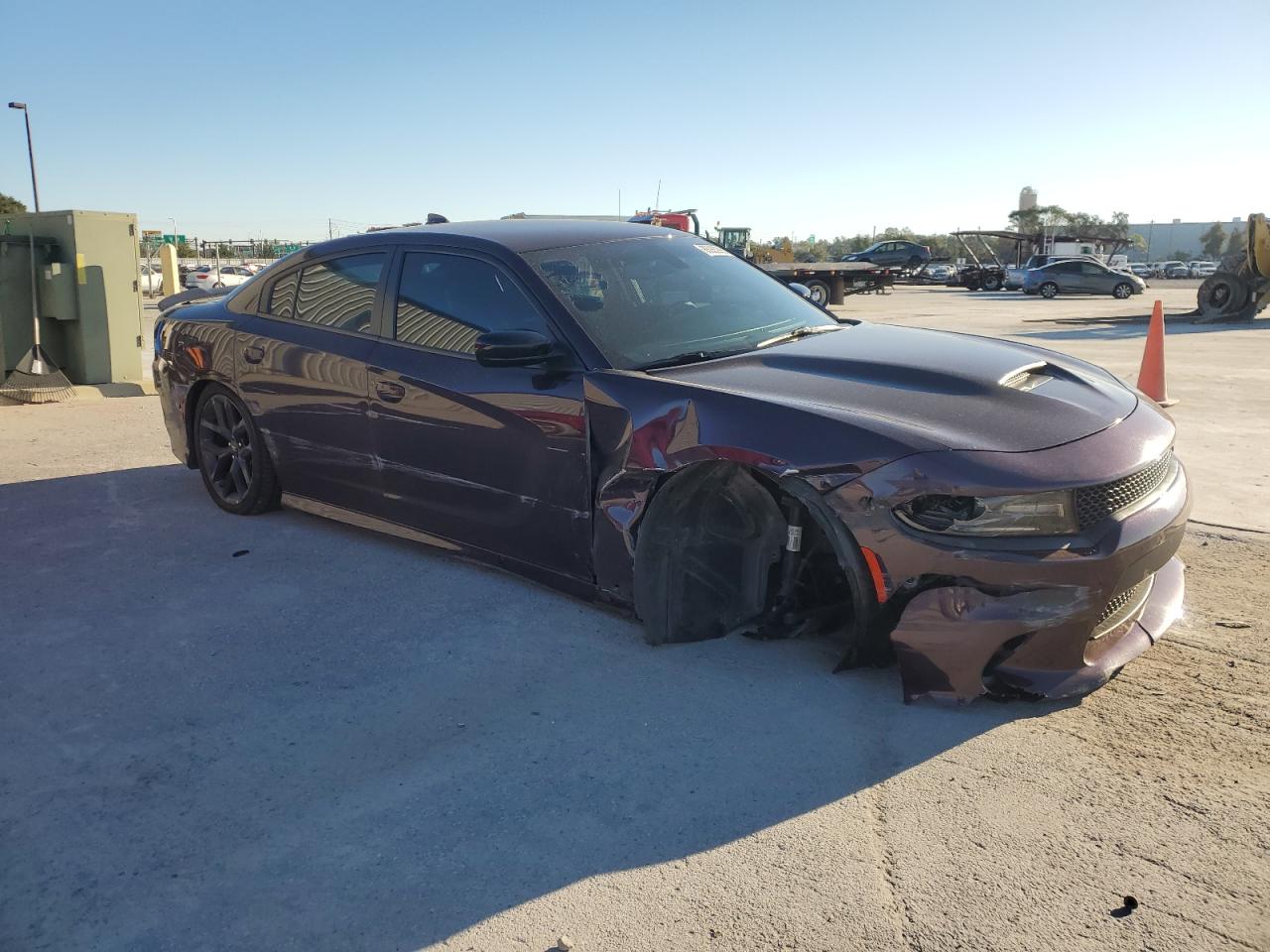 2021 Dodge Charger VIN 2C3CDXHG1MH611799 Copart auction photo, all over damage thumbnail 4