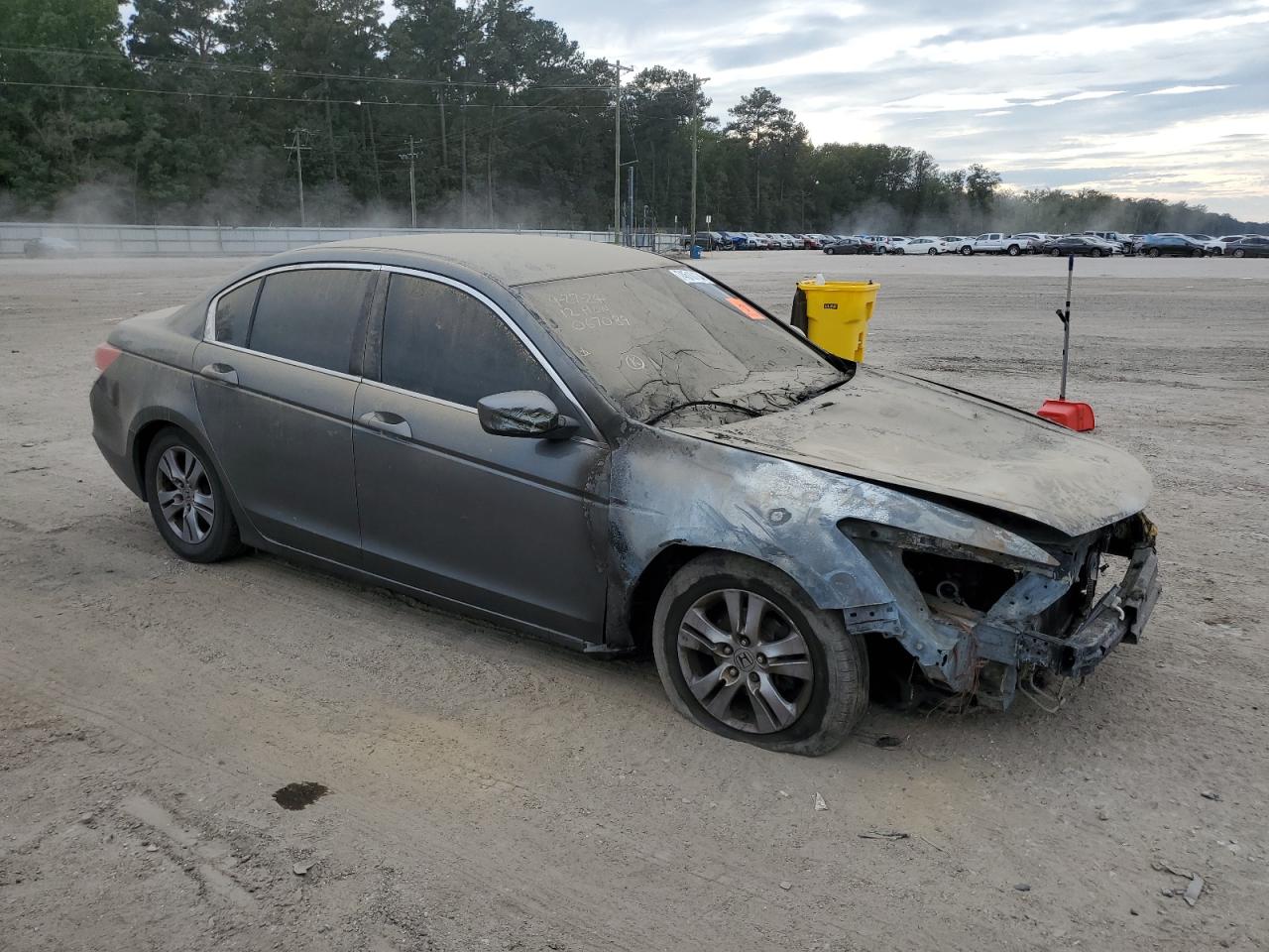 2012 Honda Accord VIN 1HGCP2F61CA067089 Copart auction photo, burn - engine damage thumbnail 4