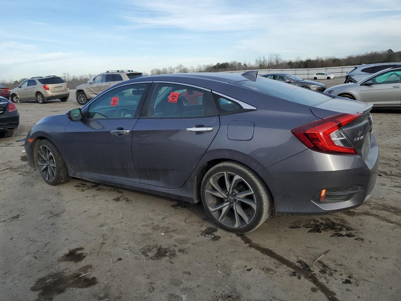 2020 Honda Civic VIN 19XFC1F94LE016274 Copart auction photo, top/roof damage thumbnail 2
